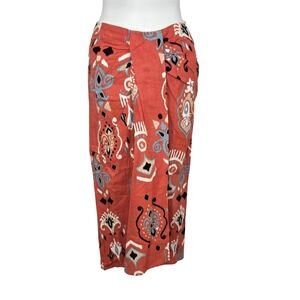 G by Giuliana Sugar Washed Linen Blend Sarong Skirt Size 0 NWOT Chile